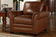 Caesar Palace American Classical Leather Single Sofa